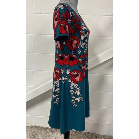 Maeve by Anthropologie The Allison Floral Mini A-Line Knit Sweater Dress Size M - Picture 5 of 11